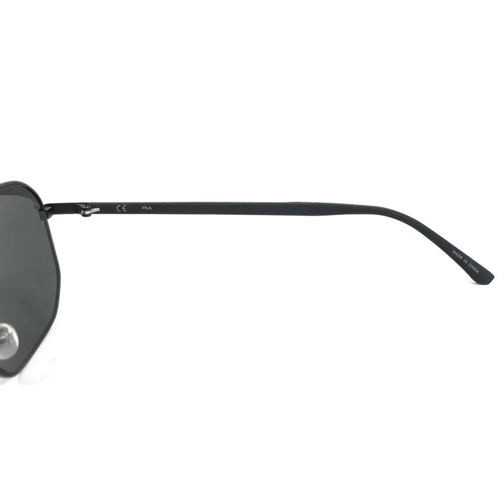 FILA Sunglasses SFI300 COL.0531 Black Aviator Frames with Gray Lenses 58-16-140